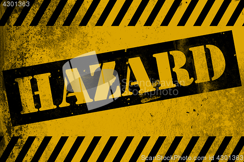 Image of Hazard sign yellow with stripes