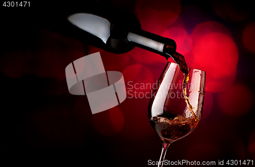 Image of Wineglass on a vinous background
