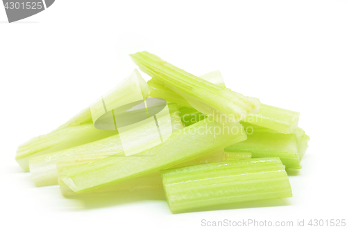 Image of Cutting fresh bunch of celery