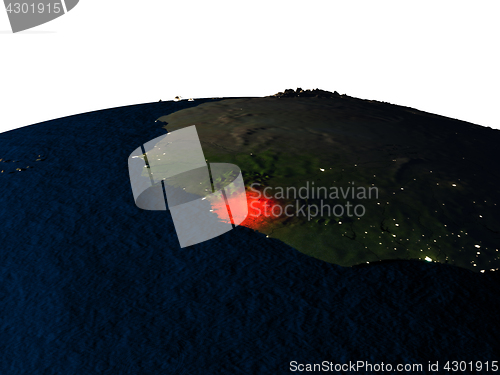 Image of Sierra Leone from space at night