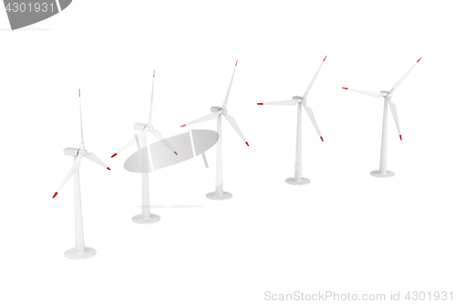 Image of Group of wind turbines