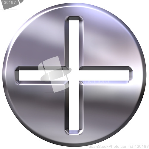 Image of 3D Silver Framed Addition Symbol