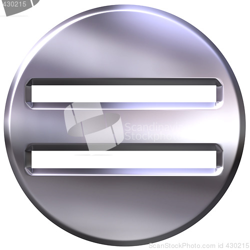 Image of 3D Silver Framed Equality Symbol