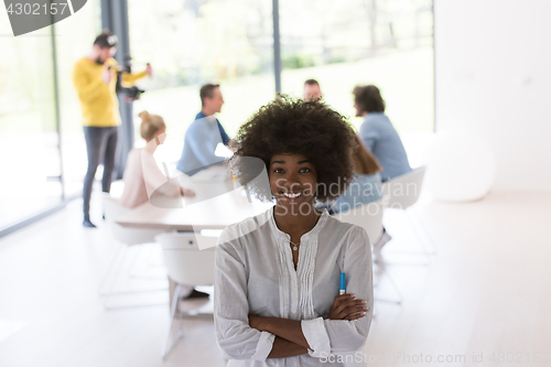 Image of Multiethnic startup Business Team At A Meeting at modern office 