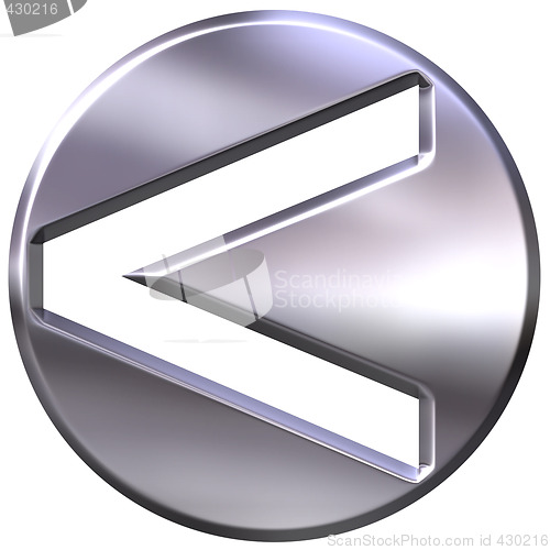 Image of 3D Silver Framed Inequality Symbol