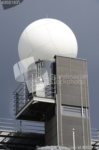 Image of meteorological station on a background of a dark sky