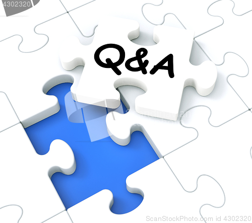 Image of Q&A Puzzle Shows Frequently Asked Questions\r