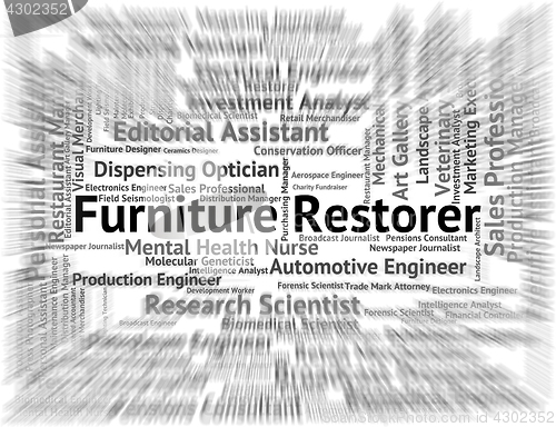 Image of Furniture Restorer Means Refurbisher Occupations And Job