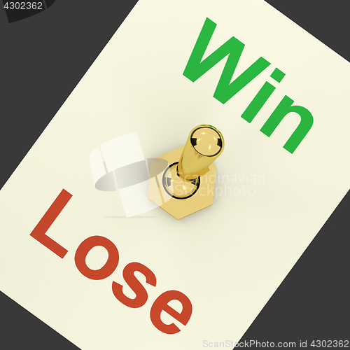 Image of Win Switch On Representing Success And Victory
