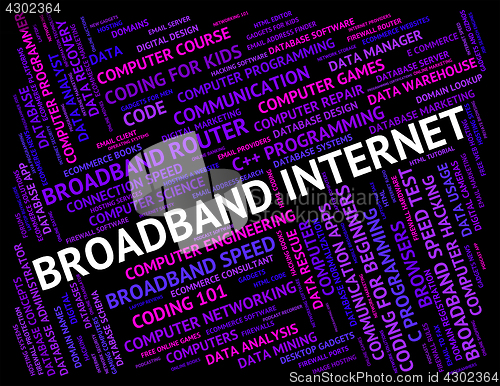 Image of Broadband Internet Represents World Wide Web And Communicate