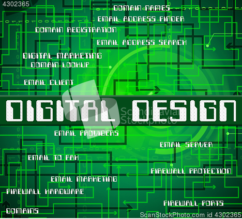 Image of Digital Design Represents High Tec And Computing