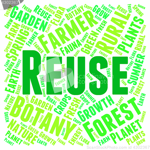 Image of Reuse Word Represents Go Green And Recyclable