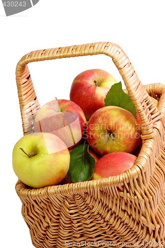 Image of Basket with fresh apples