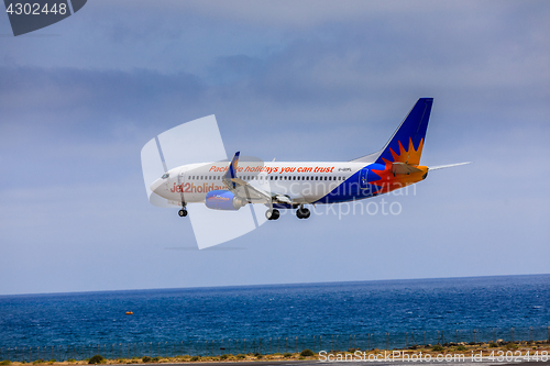 Image of ARECIFE, SPAIN - APRIL, 15 2017: Boeing 737-300 of Jet2holidays 