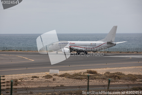 Image of ARECIFE, SPAIN - APRIL, 15 2017: Boeing 737 - 300 of COBREX Tran