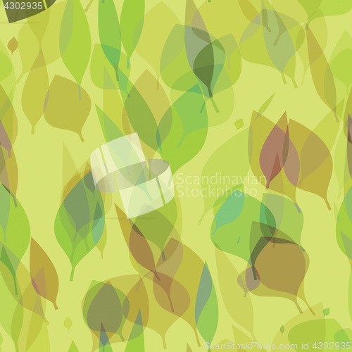 Image of seamless stylish leafs background