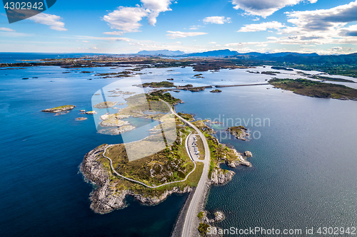 Image of Atlantic Ocean Road aerial photography.