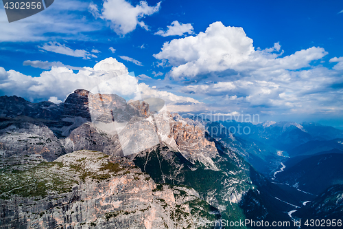 Image of National Nature Park Tre Cime In the Dolomites Alps. Beautiful n