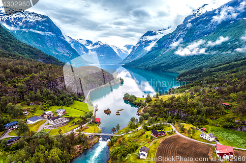 Image of Beautiful Nature Norway aerial photography.