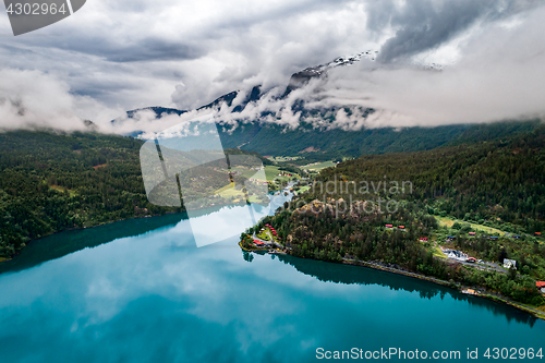 Image of Beautiful Nature Norway aerial photography.