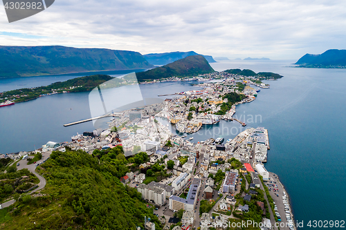 Image of Aksla at the city of Alesund , Norway