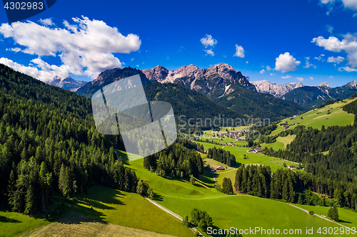 Image of Scenic view of the beautiful landscape in the Alps