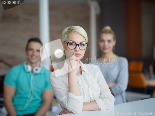 Image of Portrait of a startup business team At A Meeting