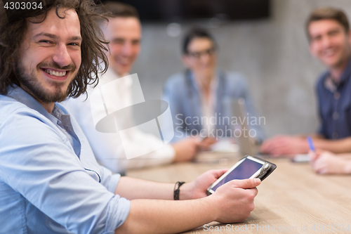 Image of Startup Business Team At A Meeting at modern office building