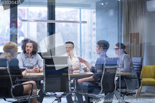 Image of Startup Business Team At A Meeting at modern office building