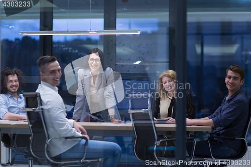 Image of Startup Business Team At A Meeting at modern office building