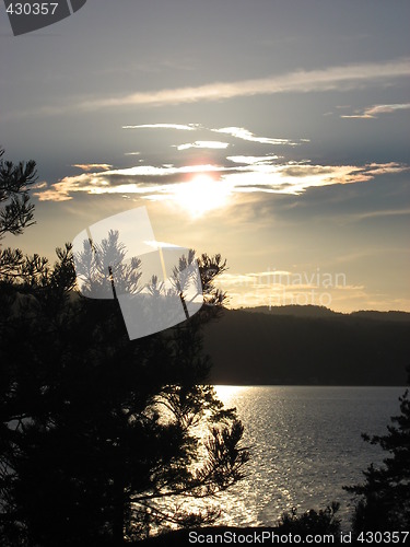 Image of Eveningsky over Drøbaksundet