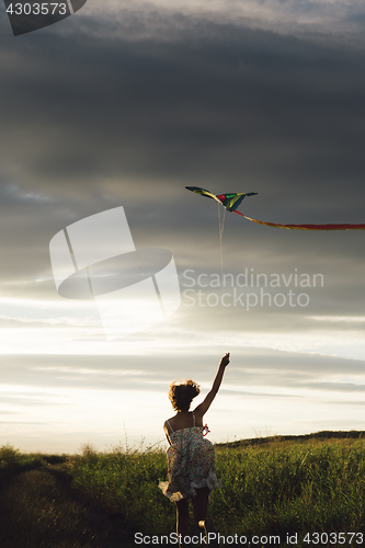 Image of Anonymous girl with kite