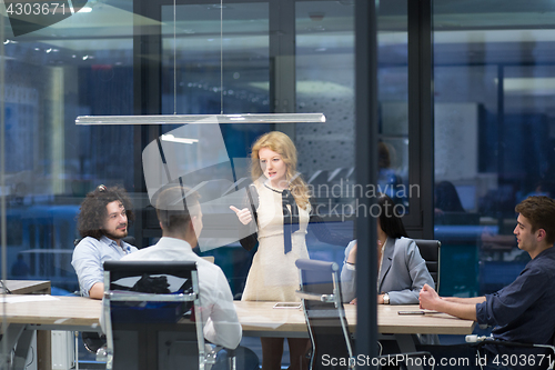 Image of Startup Business Team At A Meeting at modern office building