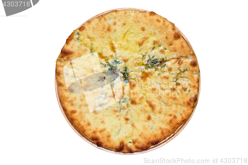 Image of ossetian pie on a white