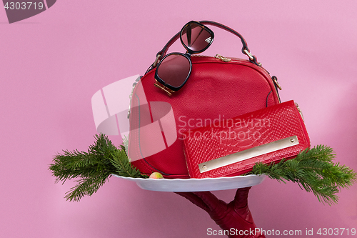 Image of Red Female accessories