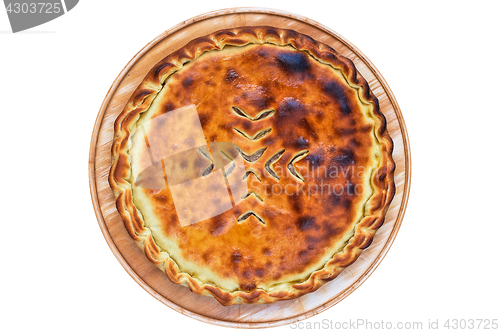 Image of ossetian pie on a white