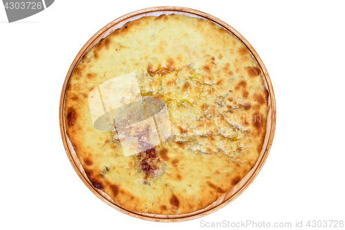 Image of ossetian pie on a white