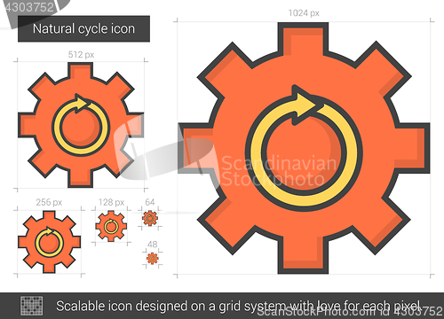 Image of Natural cycle line icon.