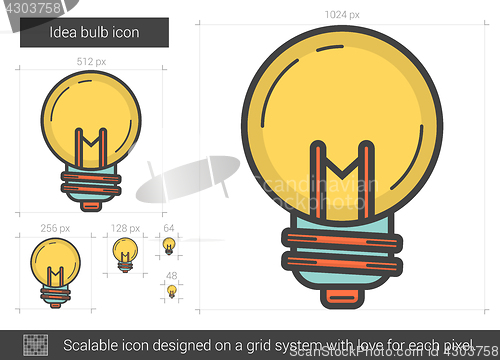 Image of Idea bulb line icon.