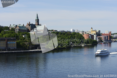 Image of STOCKHOLM, SWEDEN  – JUNE 16, 2017: View of the Stockholm cent