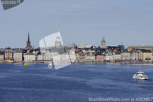 Image of STOCKHOLM, SWEDEN  – JUNE 16, 2017: View of the Stockholm cent