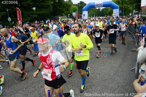 Image of HELSINKI, FINLAND – AUGUST 12, 2017: Helsinki City Marathon, 1