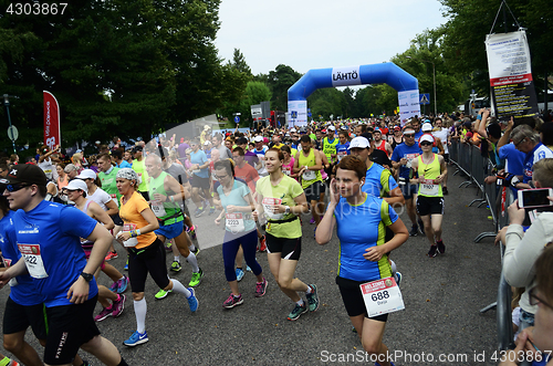 Image of HELSINKI, FINLAND – AUGUST 12, 2017: Helsinki City Marathon, 1