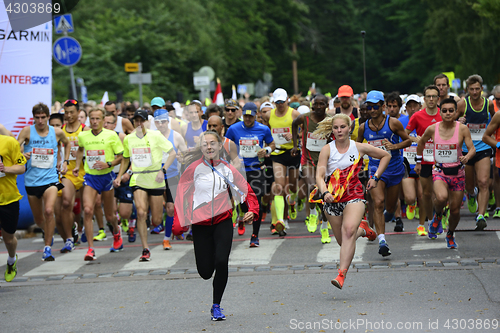 Image of HELSINKI, FINLAND – AUGUST 12, 2017: Helsinki City Marathon, 1