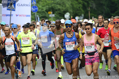 Image of HELSINKI, FINLAND – AUGUST 12, 2017: Helsinki City Marathon, 1