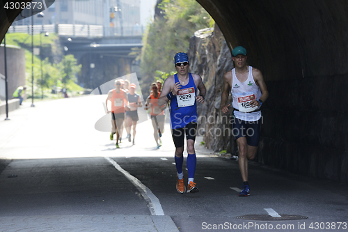 Image of HELSINKI, FINLAND – AUGUST 12, 2017: Helsinki City Marathon, 1