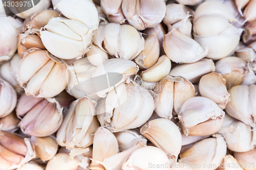 Image of Fresh garlics on local market.