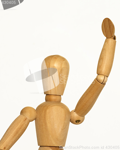 Image of mannequin waving