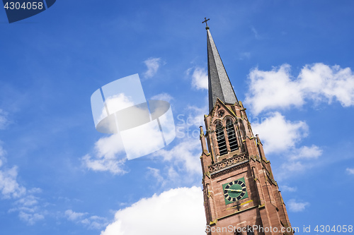 Image of the red sand stone church at Nagold Germany