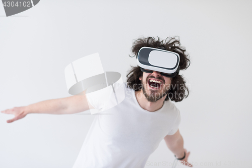 Image of Man using headset of virtual reality